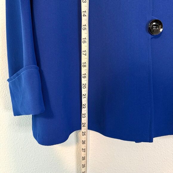 IC by Connie K Cobalt Blue Button Down Jacket Size Large - Picture 3 of 7